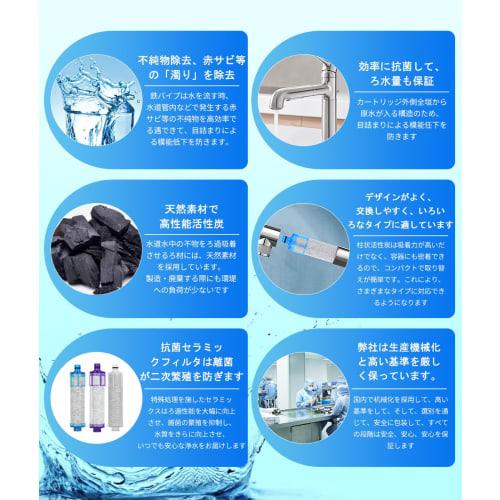 Absdefen Replacement Water Filter Cartridges, All-in-One Faucet, High Chlorine Removal, High Performance, Compact, Compatible with JF-22 Faucet, Non-G