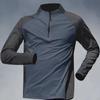 Men's Quick-Dry Sun Protection Sports Long-Sleeve Half-Zip Running Shirt for Spring and Autumn