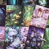 20 pcs Dream forest material paper plant pattern decorative hand ledger material paste the bottom message Junk Journal Supplies