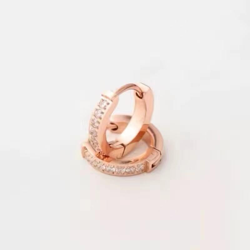 Senior Sense Earrings Ear Buckle Temperament Tide Women's Models Sweet Circle Earrings Trendy Gift Elegant Lady's Accessories Classic Casual Jewelry