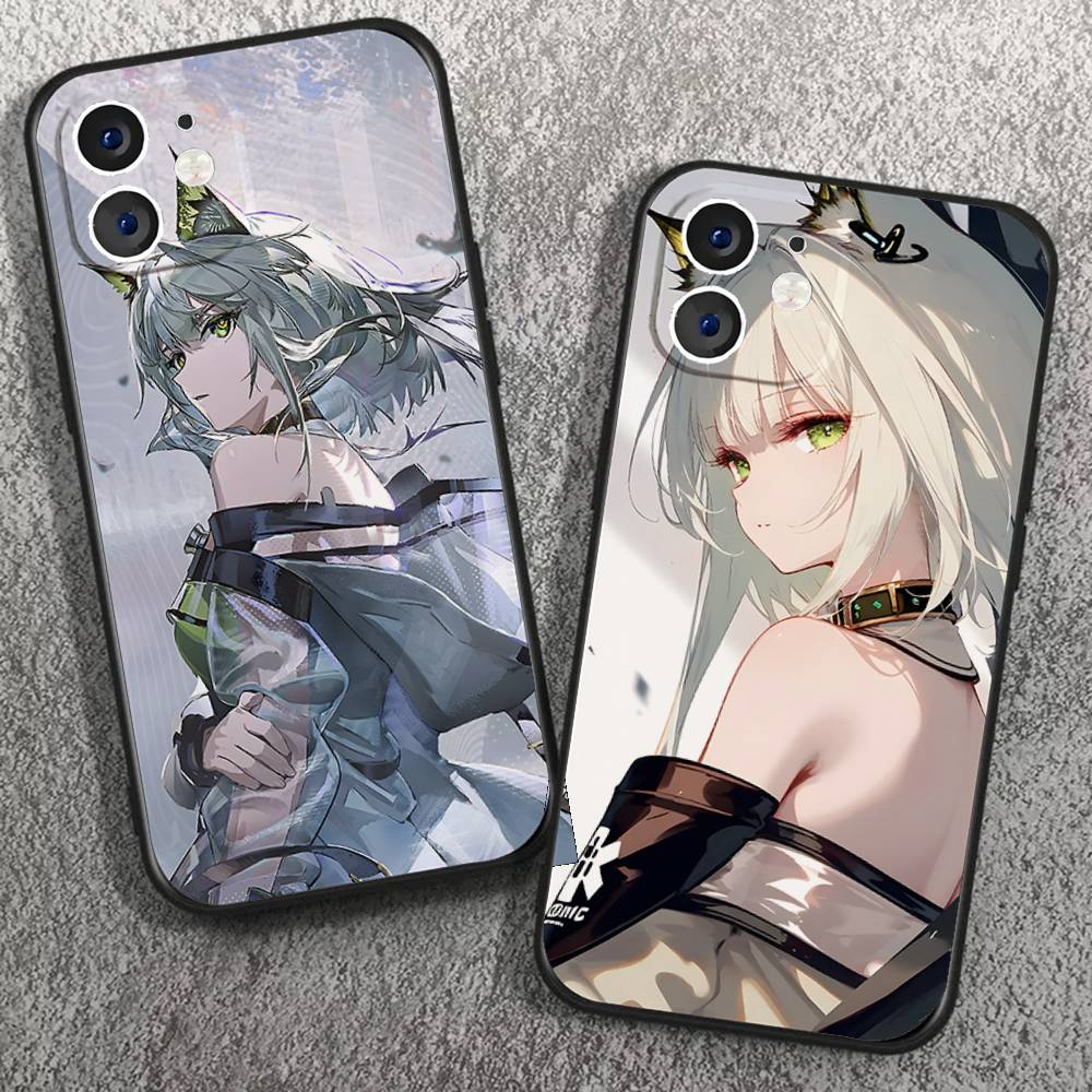 Kal'tsit Animated Game A-Arknights Phone Case For IPhone 17 Air 16 15 14 13 Pro Max 11 12 Black Silicone Cover