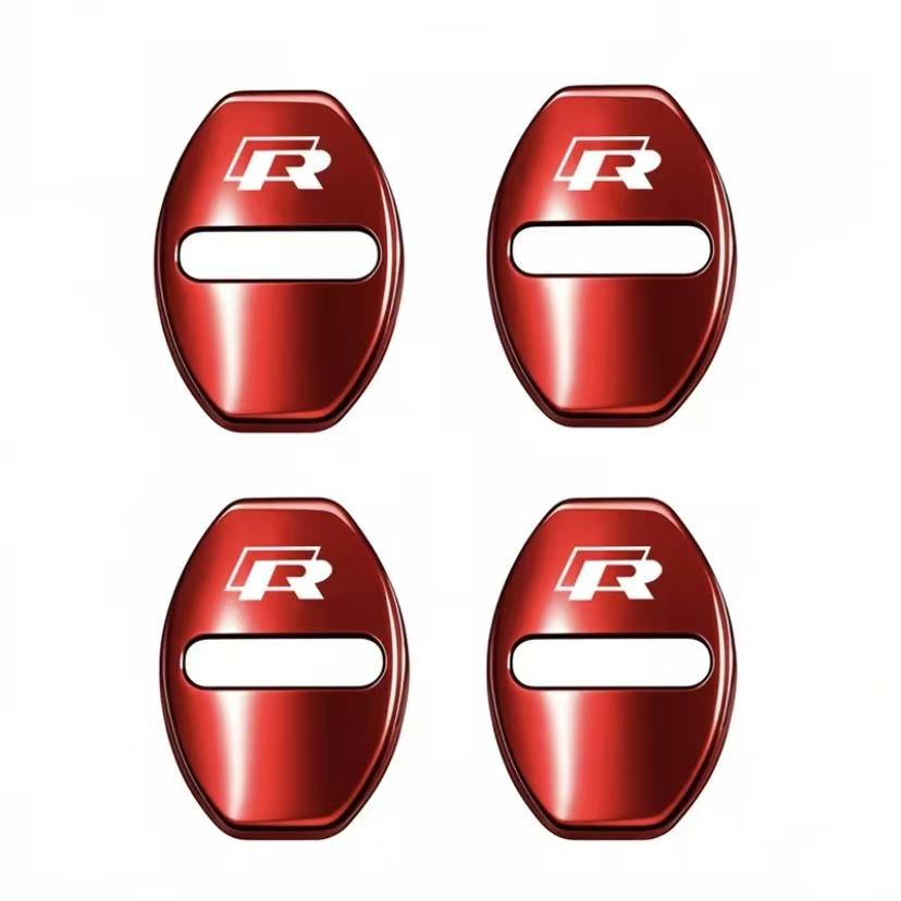 BFPQY1 Zinc Alloy Car Door Lock Buckle Cover Protective Covers For VW GTI Polo Golf Passat Tiguan Jetta T-ROC Touareg Taigo CC Hub Cap