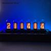 IPS Nixie Tube RGB Digital Led Glow Tube Clock Wood Luxury Creative Electronic Desktop Clocks Vacuum-tube Watches Ornaments Gift