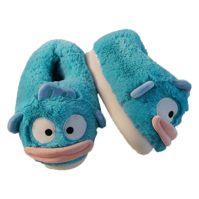 Cozy Furry Cotton Slippers: Non-Slip, Warm Velvet, for Couples - Perfect for Autumn/Winter