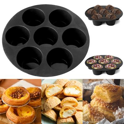 7 Löcher Airfryer Silikon Topf Muffin Kuchen Tasse Form Backform für Gebäck Air Fryer Mikrowelle Backblech Küche Zubehör