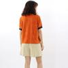 Short Sleeve Ribbed Embroidery One Point Logo Polo Shirt Casual Dark Orange [Champion] Women's CW-Z308