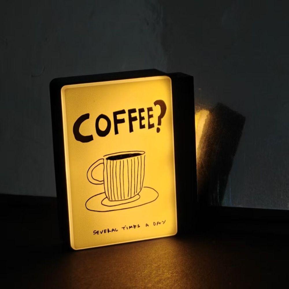 Retro Style Glowing Fridge Magnet Magnetic Mini Luminous Lightbox  Gift