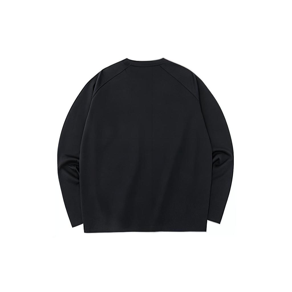 Anta Logo Print Rundhals-Pullover Langarm-Sweatshirt Herren-Sweatshirt Schwarz 952237413-3