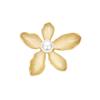 Retro Five-petal Flower Brooch Pearl Corsage Elegant Retro Matte Gold Plating Flower Pins Clothes Accessories Long-Lasting Color Exquisite Brooch Gift