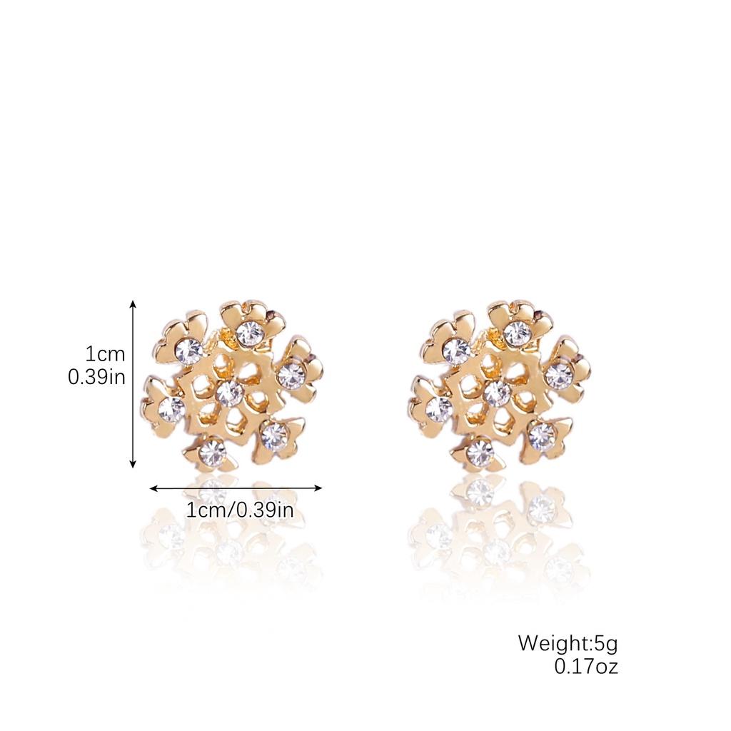 Europäisches und Amerikanisches Weihnachts-Ohrring-Set Funkelnde Diamant-Schneeflocke Glocke Feiertags-Ohr-Accessoires
