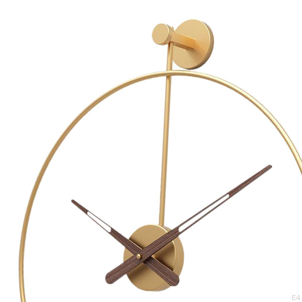 Clock Simple Mute Iron Single Decorative for Home Decor Restaurant Living Room Classroom Farmhouse