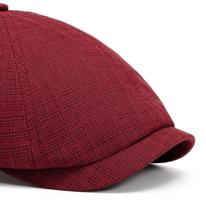 Men Women Spring Summer Beret British Solid Color Forward Cap Outdoor Sun Protection Newsboy Hat