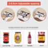 Manual Adjustable Can Opener Stainless Steel Non Slip Multifunction Jar Bottle Lid Tool