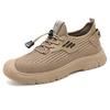 Shoes Men's Summer Single Shoes Casual Shoes Flying Woven Breathable Non-smelly Feet Men's Shoes Solid Color Versatile Men's Shoes Dad Shoes