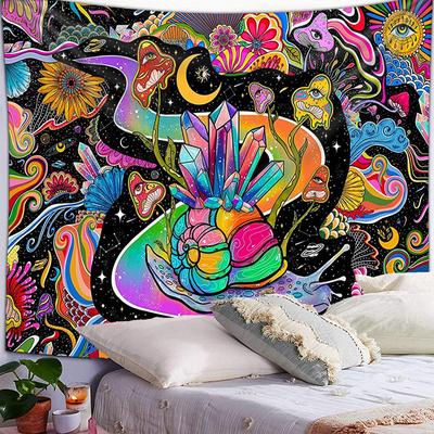 Mushroom Tapestry Colorful Artistic Decorative Fabric Room Decoration Background Fabric Bedroom Headboard Tapestry Tapestry