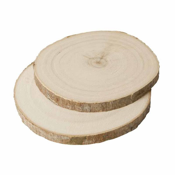 Rondins de bois - Naturel - 2 tailles 15 et 12 cm - A décorer - Loisirs créatifs