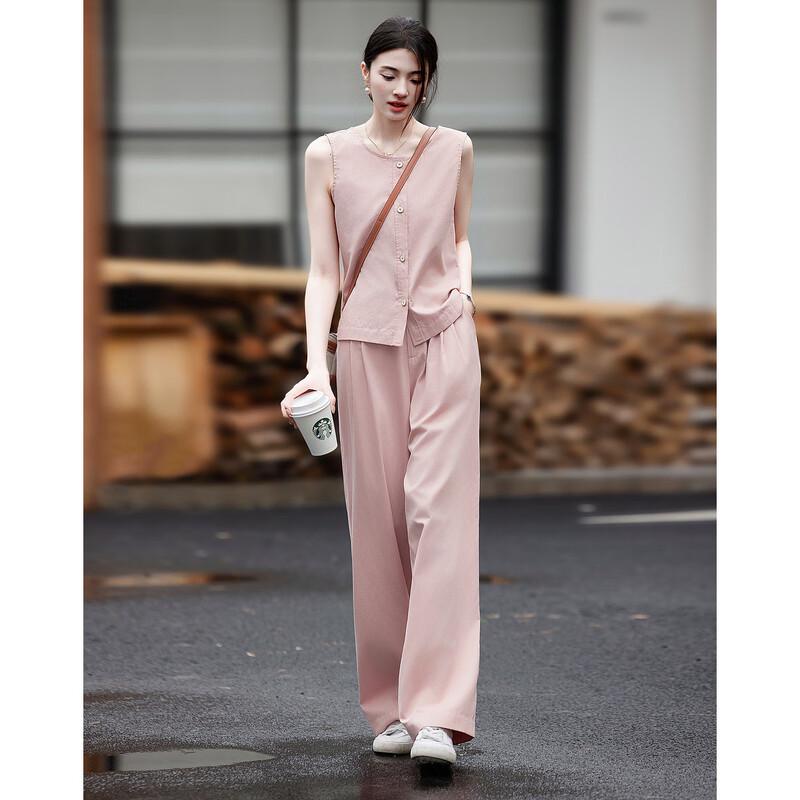 Demana Summer Cotton Vest & Pants Two-Piece Set