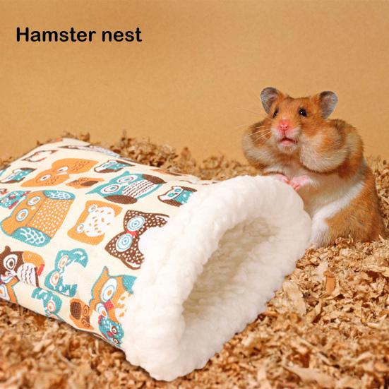Yousheng Hnízdo pro křečka Kreslený design Postel pro křečky Měkký Pohodlný plyš Spací pytel Morče Příslušenství pro domácí mazlíčky