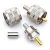 Javino SO239 Connector PL259 Male Female Plug Crimp Coax Adapter SO239 PL-259 RF Connector for LMR195 RG58 RG142