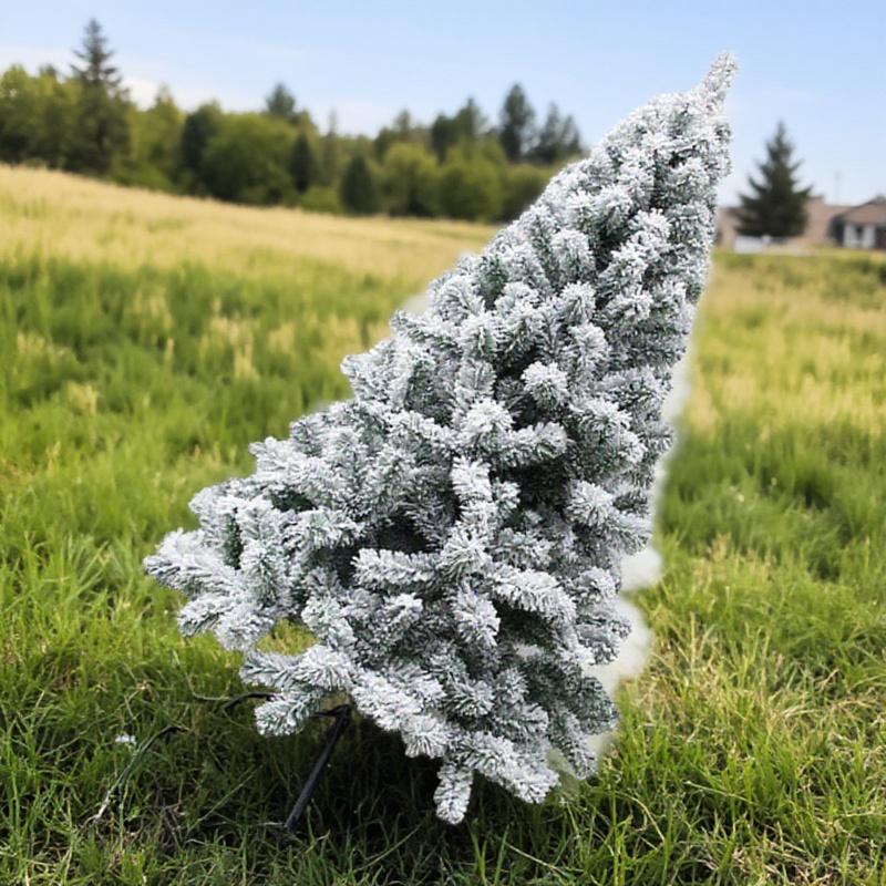 Artificial Flocked Christmas 60cm Indoor Outdoor Holiday Decor Xmas Tree Decoration Simulation Xmas Tree Ornament Festive Scene