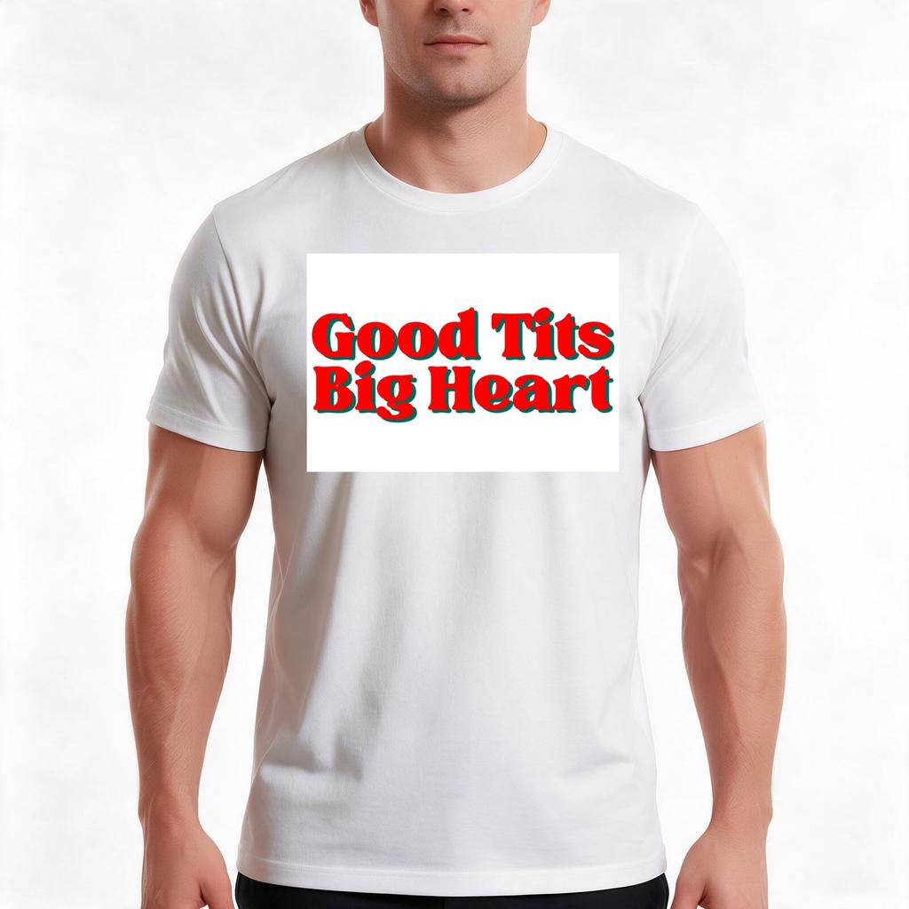 Good Tits A Big Heart Renee Rapp Tshirt Summer Casual Cotton Tee Oversized Streetwear Tops Vintage Graphic Print
