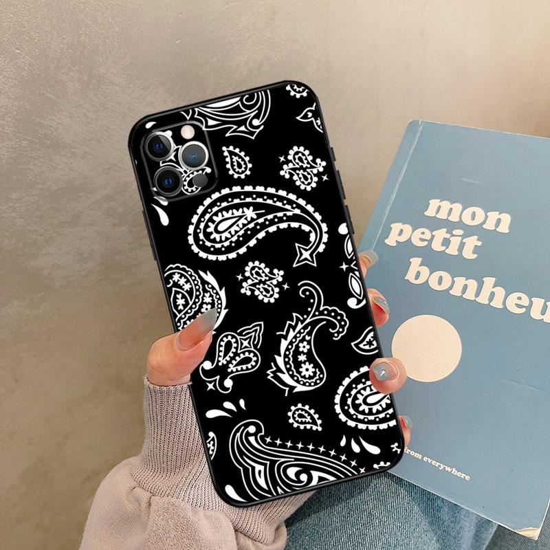 Bandana Seamless Pattern Case For iPhone 17 Air 15 14 13 12 11 16 Pro Max 13 mini XR 15 16 Plus 16e Back Cover Shell
