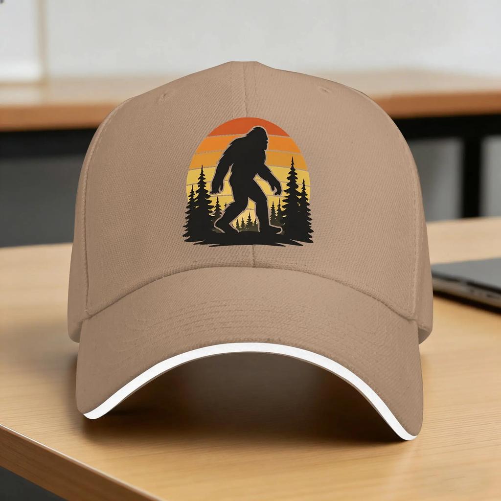 Bigfoot Hiking Casual Baseball Cap Summer Trucker Hat Adjustable Outdoor Gym Snapback Cap Couple Women Trendy Baseball Caps