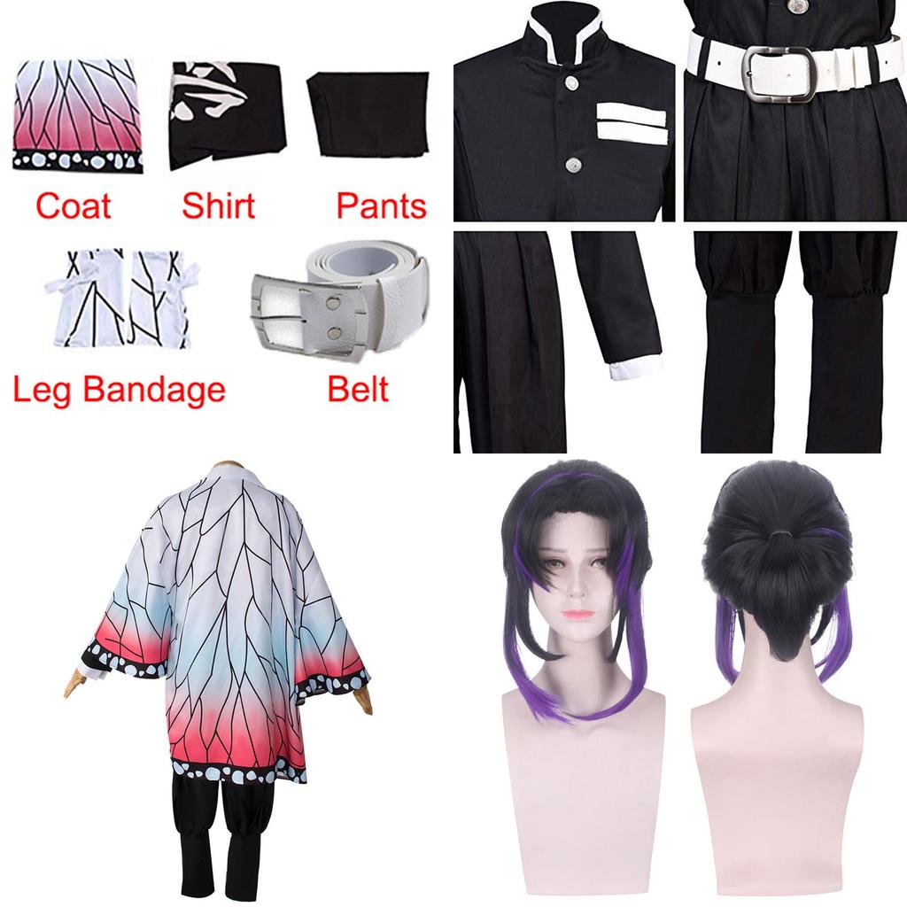 Demon Slayer Kimetsu No Yaiba Kochou Shinobu Costume de Cosplay Robes Pour les Passionnés
