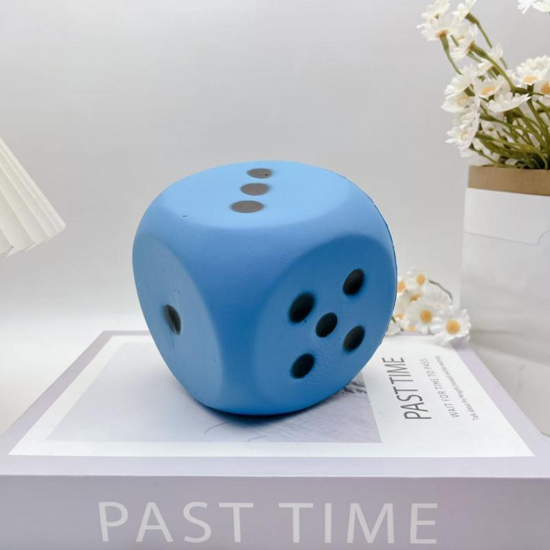 Große Weiche Würfel, Abgerundete Ecken Farbige Punkte PU-Material, Squeeze Stressabbau Unterhaltungsspiel Brettspiel Lehrwerkzeug Spielzeug, Große Würfel