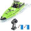 RC Fully Proportional Waterproof Large Capacity Water Toy for Kids and Gift High-Speed Boat, 2.4GHz Turbocharger, 25km/h Speed, Throttle, Built-in