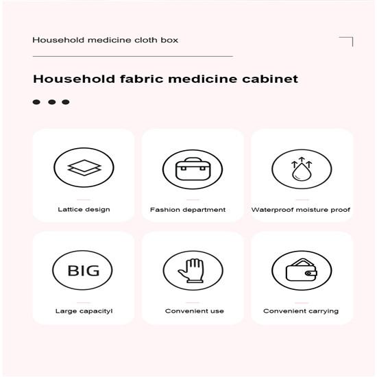 Large-Capacity Medicine Box Home Portable Storage Bag Cloth Box Multi-Functional Layered Medicine Box
