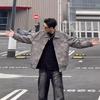 Short Leather Jacket Men's Vintage Lapel Leather Biker Jacket