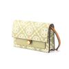 Tory Burch T Monogram Color Block Signature Chain Shoulder Strap Magnetic Closure Embossed Leather Crossbody Wallet Women Wallet 160483-300