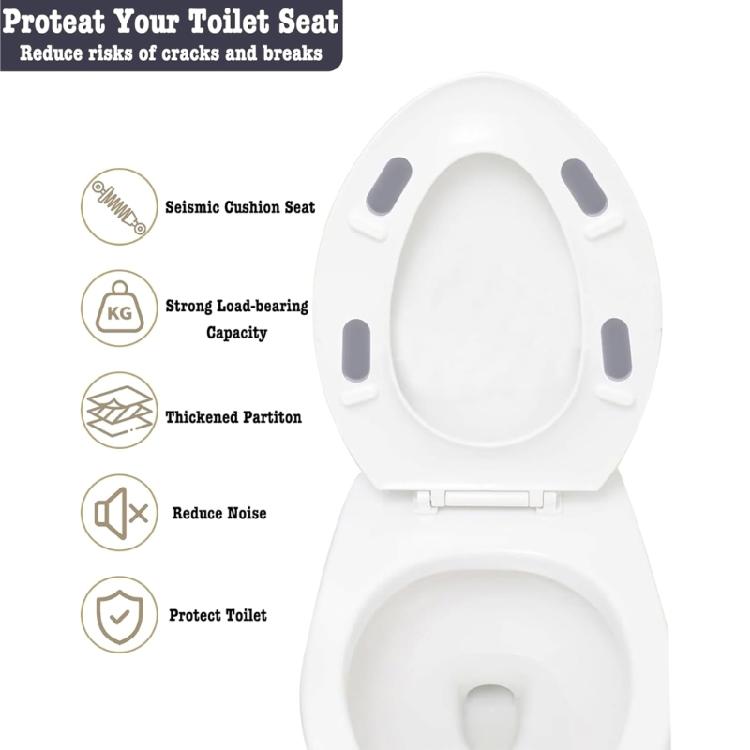 5Pcs Plastic Toilet Seat Bumpers Stabilizing Adhesive Pad Prevent Wobbling Ensure Flat Installation For Bidets