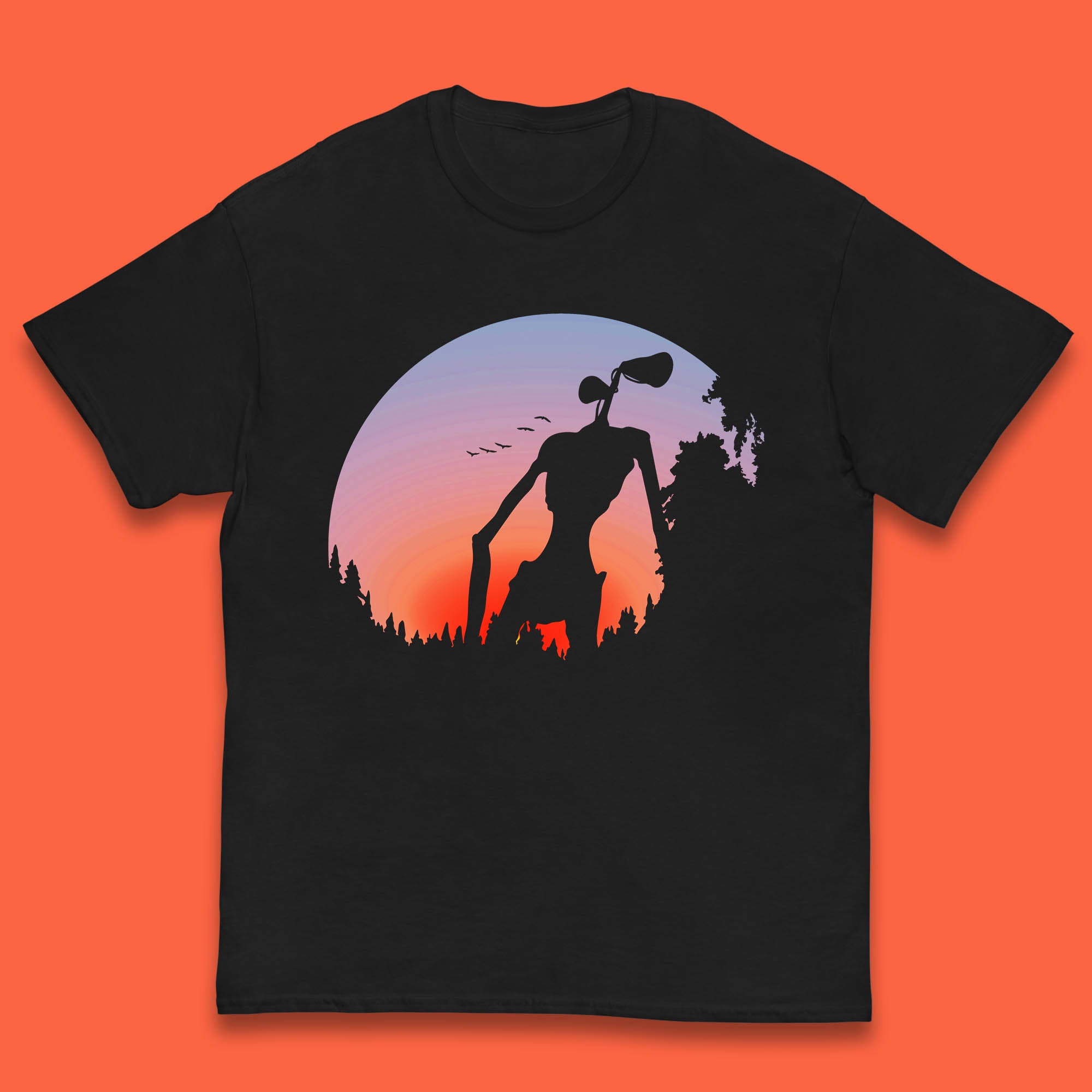 

Alien Siren Head Horror Halloween Creature Urban Legend Story Myth Story Tale Vintage Halloween Meme Kids T Shirt 120
