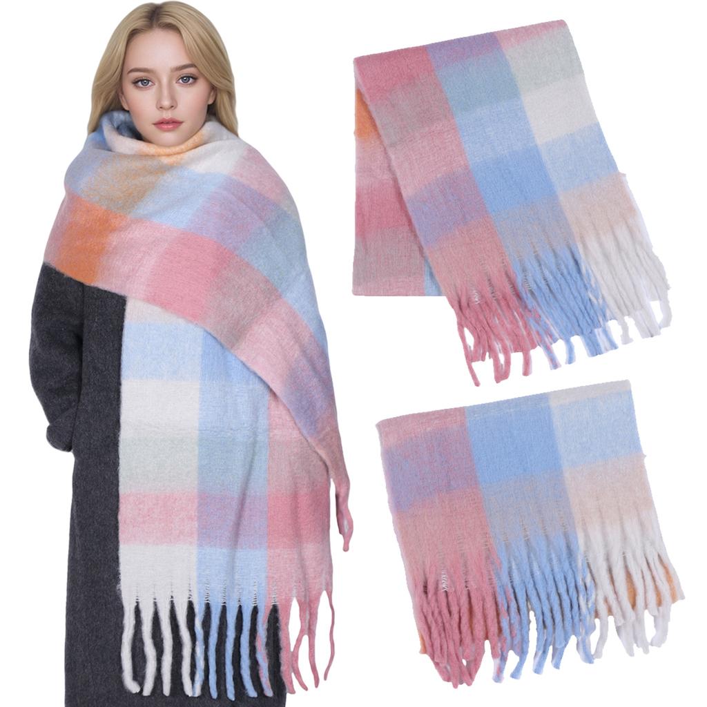 Winter Cashmere Scarf Student Neck Thick Warm Shawl For Women Men Popular Tassel Scarves Bufanda Blanket Pashmina Wraps Poncho