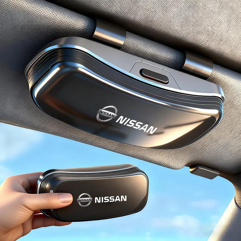 For Nissan Qashqai J11 J10 X-Trail Juke Almera Tiida Teana Car Visor Sunglasses car Glasses Case Glasses Holder Glasses Clip Box