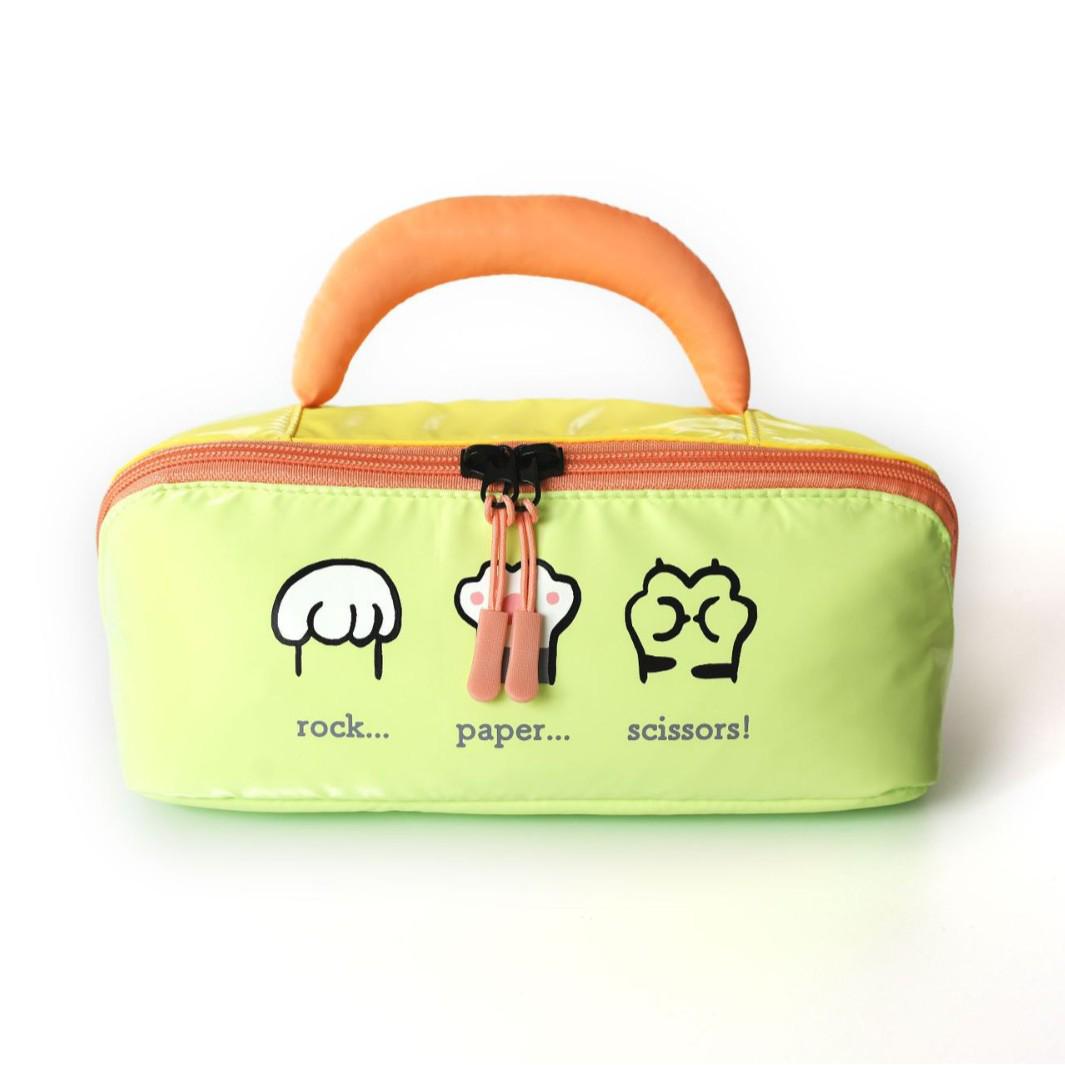 Stylish Large-Opening Cartoon Pencil Case Tote for Japanese High School