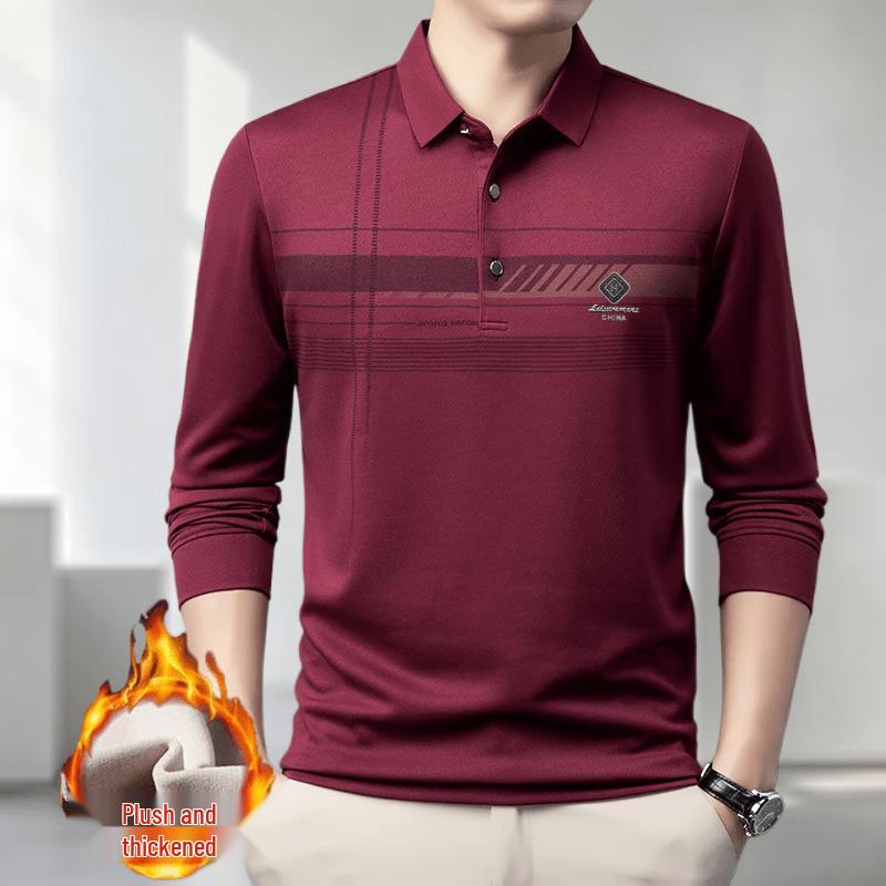 VEE KELLEN Men's Long Sleeve Polo Shirt