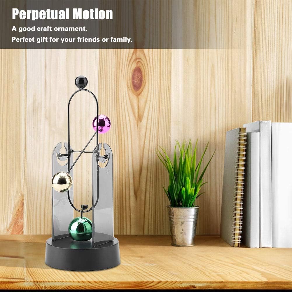 ZJchao Perpetual Motion Machine, Electronic Swinging Model, Art Craft Decoration Perpetual Motion Swing Balance Balls Office Desk Science Ornament