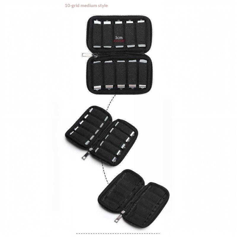 Multi-Purpose USB Flash Drive Storage Case Shockproof Hard EVA Holder Fits 20 Thumb Drives Small Gadgets for Travel Office Home Use