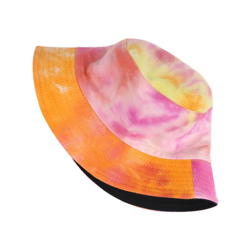 Fashionable Street Style Fisherman Hat With Ombre Tie-dye Pattern Reversible Design