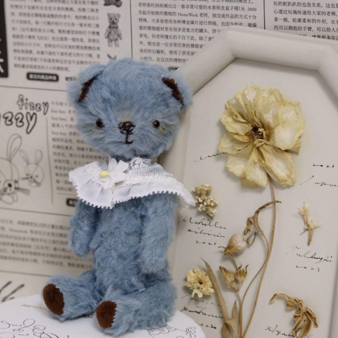 

[USED] Blue Teddy Bear, Handmade by an Overseas Artist