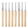 8PCS Wood Lathe Chisel Set Woodturning Tools Steel Blades Lathe Finisher
