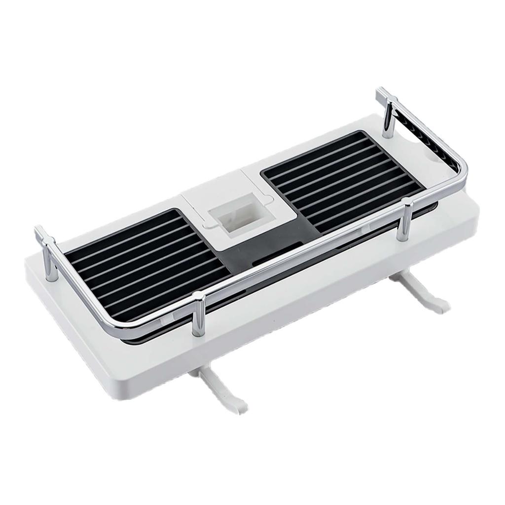 Shower Rod Storage Rack No Drill Shower Shelves Shampoo Holder Shower Gel Holder Soap Holder For Shower Fits 18-24mm Rod