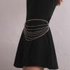 Europe, America, the new multi-layer simple chain body chain female, retro sexy punk metal waist chain
