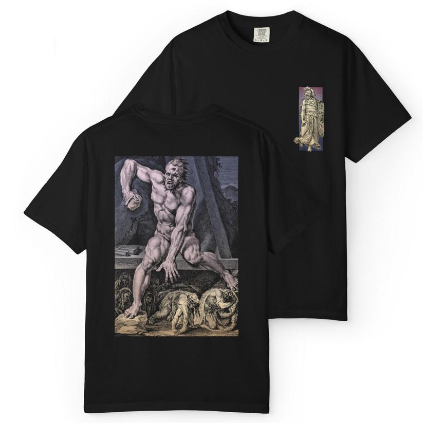 POLYPHEMUS Double Sided Tee Graphic Streetwear Vintage Print T-Shirt S