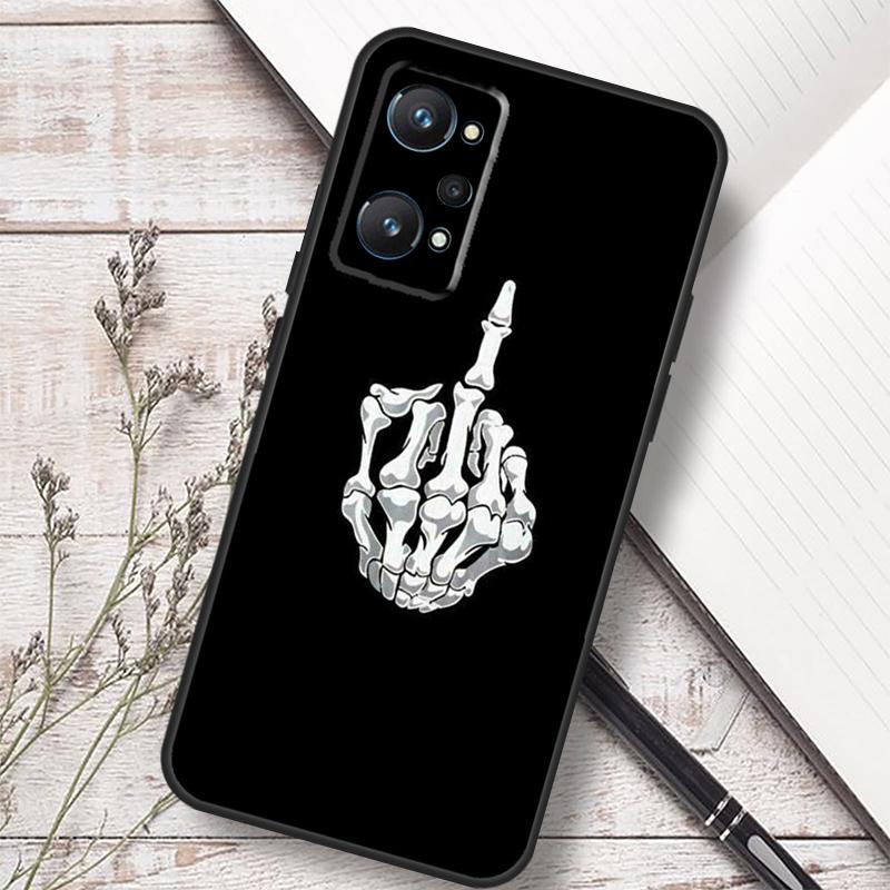 Cartoon Middle Finger For Realme 14 10 11 12 13 Pro Plus GT 6 6T 5 GT7 Pro C67 C61 C55 C53 C51 C21Y C25S C75 Case