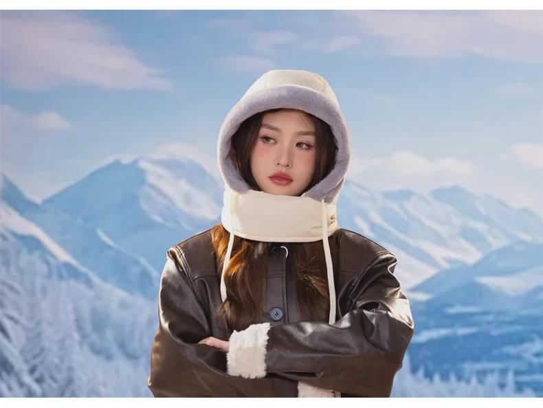 Northeast Plush Warm Knit Earmuffs Hat: Unisex Ski & Cycling Windproof Snow Hat