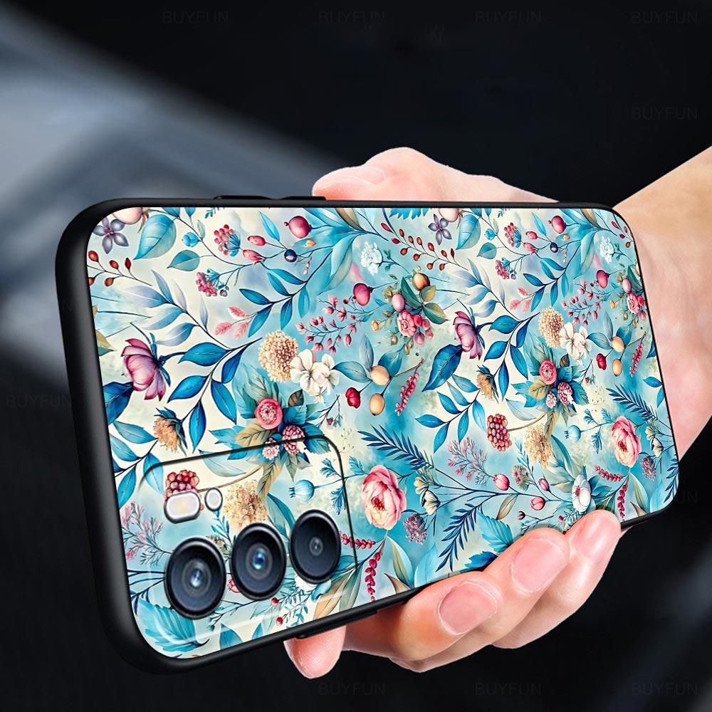 Oil Painting Flowers Pattern Design Phone Case For Oppo A17 A31 A54 A57 A78 A79 A98 Find X5 X6 Reno 8 10 11 12 13 F Pro Soft TPU